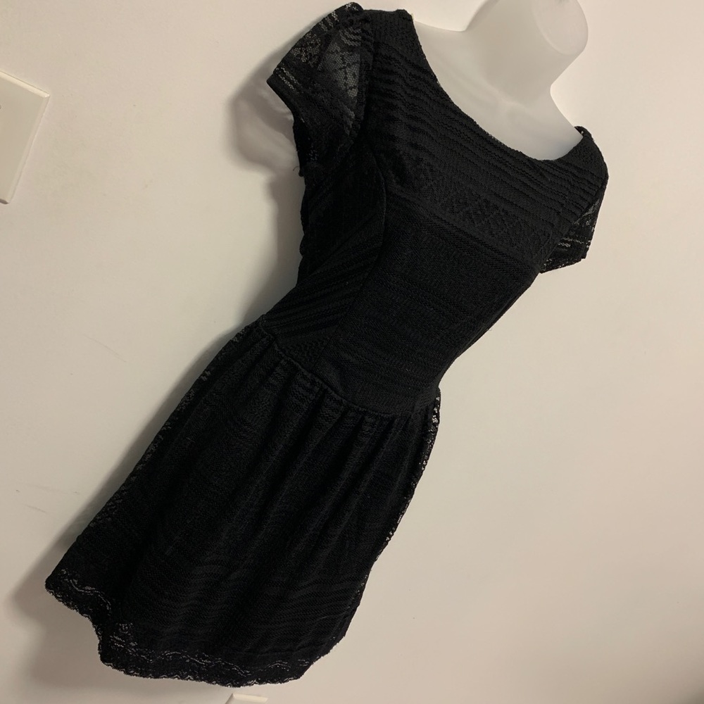 Black Lace with Halter Sundress